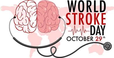 World Stroke Day Banner Design vector