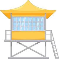 Beach lifeguard tower isolated vector