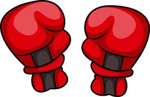Red boxing gloves cartoon object vector