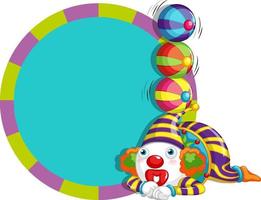 Circus clown with music key banner vector