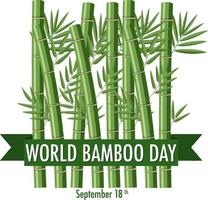 día mundial del bambú 18 de septiembre vector