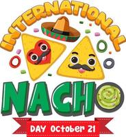 diseño de banner del día internacional de nacho vector