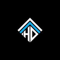 diseño creativo del logotipo de la letra hd con gráfico vectorial, logotipo hd simple y moderno. vector