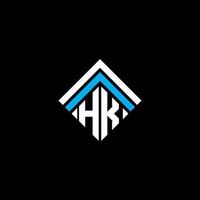 diseño creativo del logotipo de la letra hk con gráfico vectorial, logotipo simple y moderno de hk. vector