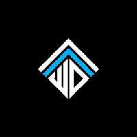 diseño creativo del logotipo de la letra wd con gráfico vectorial, logotipo simple y moderno de wd. vector