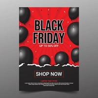 Black Friday Vertical Poster Template vector
