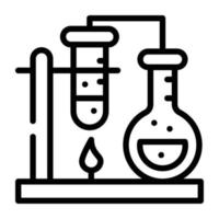 Botanical research icon in linear style vector