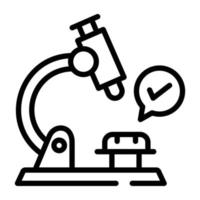 A microscope line icon download vector