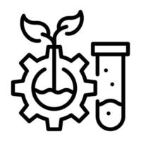 Botanical research icon in linear style vector