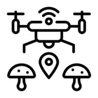 Check out the outline icon of smart farming vector