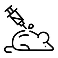 A rat test line icon design vector