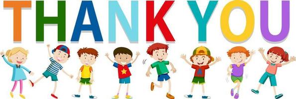 Thank You Kids Vector Art, Icons, and Graphics for Free Download