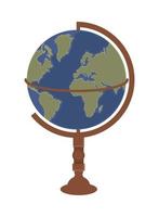 globe map in stand vector