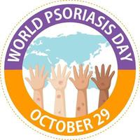diseño de banner del día mundial de la psoriasis vector