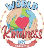 World Kindness Day Logo Concept vector