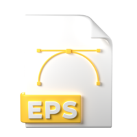 EPS File Type 3D rendering on transparent background. Ui UX icon design web and app trend png