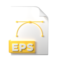 EPS File Type 3D rendering on transparent background. Ui UX icon design web and app trend png