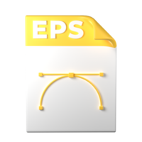 EPS File Type 3D rendering on transparent background. Ui UX icon design web and app trend png