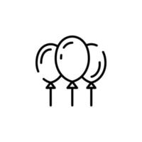 Balloon Dotted Line Icon Vector Illustration Logo Template. Suitable For Many Purposes.