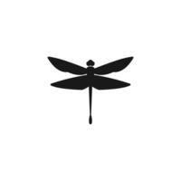 Minimalist Dragonfly Silhouette Logo Design Vector Inspiration