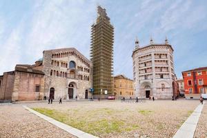 panorama of Piazza del Duomo, Parma, Italy photo