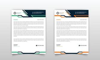 Modern Minimalist business concept style letterhead design template. Professional easy to use for any company with unique shapes vector