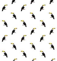 Vector seamless pattern of toucan