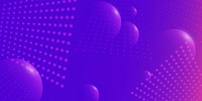 Banner template with dots and halftone spheres and gradient color. vector