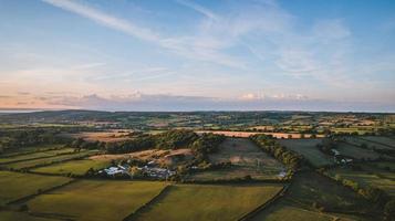 Aerial view of England Countryside photo