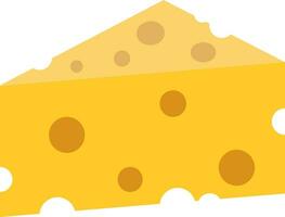 Yellow cheese, illustration, vector on white background.