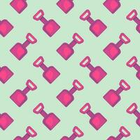 Pink scoop , seamless pattern on a green background. vector