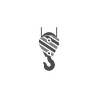 Ilustración de diseño de icono de logotipo de grúa vector