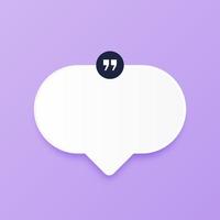 3D speech bubble with quotes icons on a purple background. Minimal blank 3d chat boxes sign. 3d and shadow vector illustration.