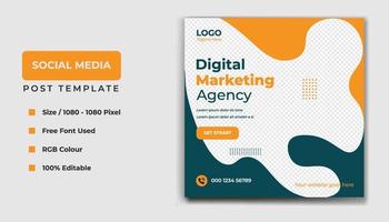 Digital Marketing Social Media Web Banner Template Design vector