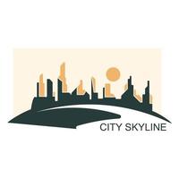 City silhouette skyline illustration design. City landscape Panorama building vector