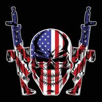 american flag with skull vector