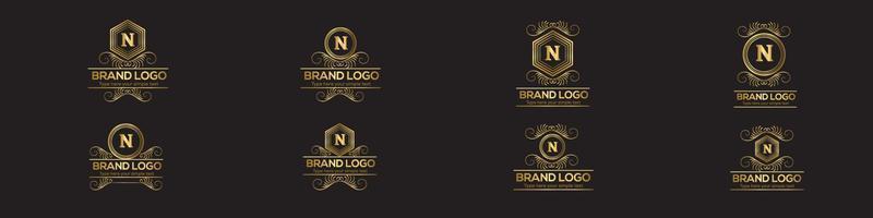 set of Initial Letter Luxury Logo template in vector art for Restaurant, Hotel, Heraldic, Jewelry, Fashion, and other vector illustration.