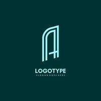 Modern initial AA logo letter simple and creative design concept vector