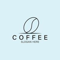 coffee line art logo, icon and symbol, vector illustration design