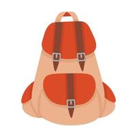 imágenes prediseñadas de garabatos. mochila de viaje Todos los objetos están repintados. vector