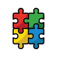 puzzle icon vector design template