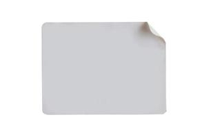 etiqueta adhesiva aislada sobre fondo blanco con trazado de recorte foto