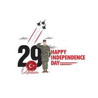 Independence day of Turkey, 29 October 1923 vector