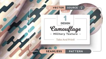 Camouflage seamless pattern, military texture, war fabric. vector