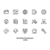 network tecnology icons set . network tecnology pack symbol vector elements for infographic web