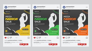 instagram template fashion instagram, vector