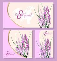 8 March greeting card template.March 8. Flyer congratulations on international womens day. Banner layout. vector