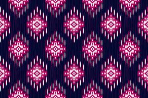 patrón étnico ikat sin costuras en tribal. estampado de adornos étnicos geométricos aztecas. estilo de patrón ikat. vector