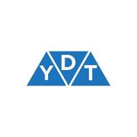 dyt triángulo forma logo diseño en blanco antecedentes. dyt creativo iniciales letra logo concepto. vector