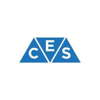 ECS triangle shape logo design on white background. ECS creative initials letter logo concept. vector